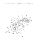 Power tool lockdown device diagram and image