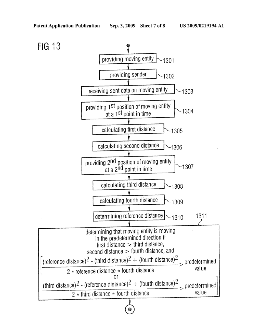 Method and apparatus for determining whether a moving entity is moving in a predetermined direction - diagram, schematic, and image 08