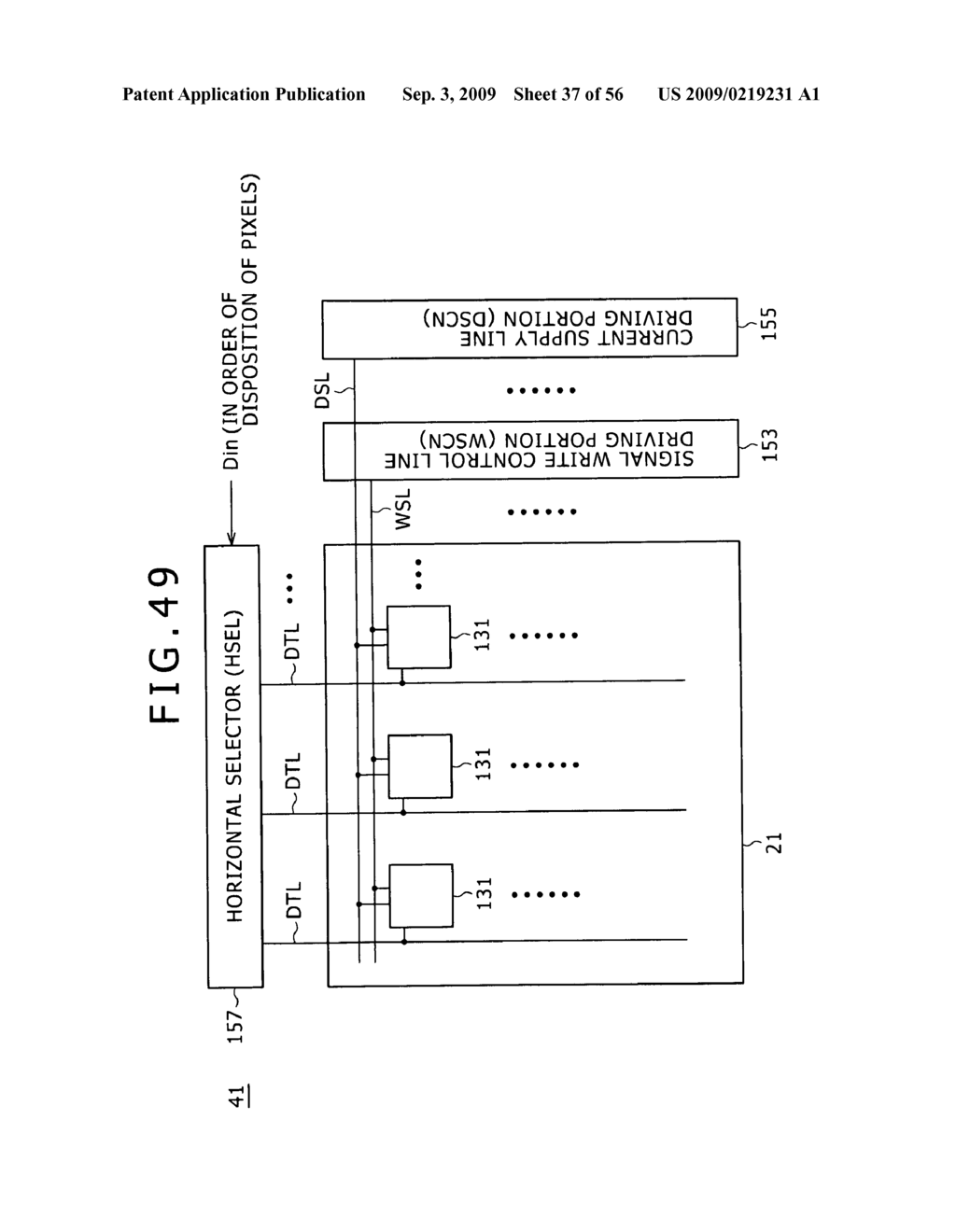 El display panel, electronic apparatus and a method of driving el display panel - diagram, schematic, and image 38