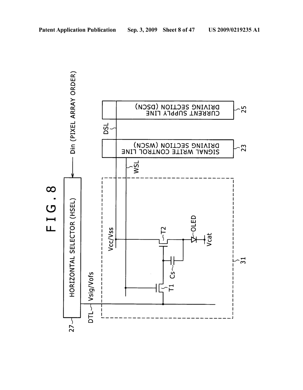 EL display panel, electronic apparatus and EL display panel driving method - diagram, schematic, and image 09