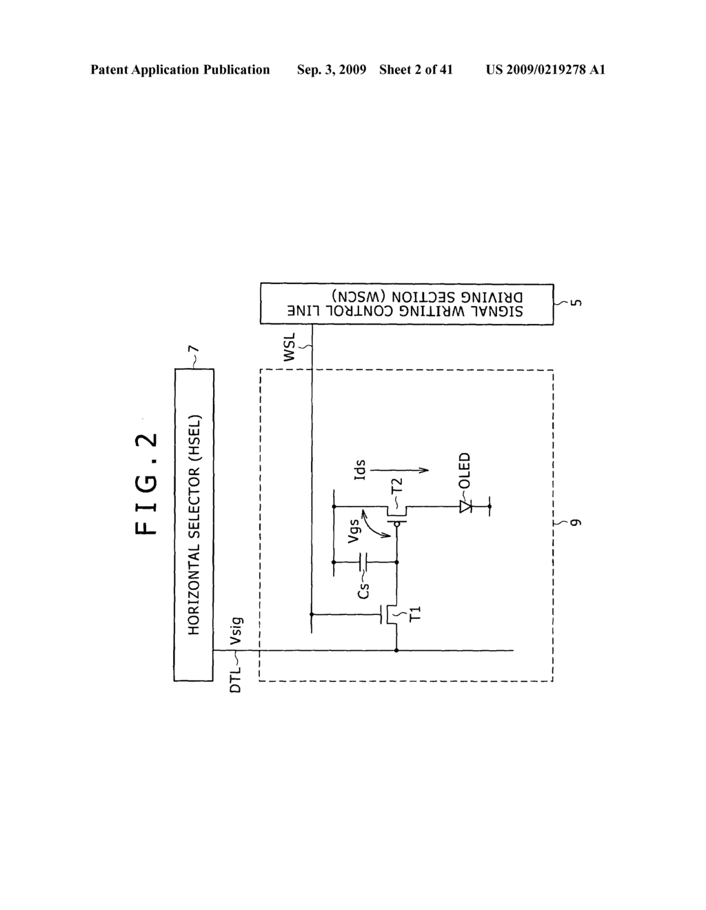 Electroluminescence display panel, electronic apparatus and driving method for electroluminescence display panel - diagram, schematic, and image 03