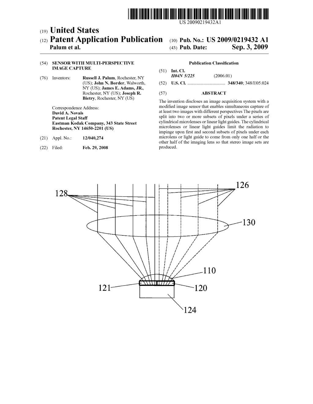 SENSOR WITH MULTI-PERSPECTIVE IMAGE CAPTURE - diagram, schematic, and image 01