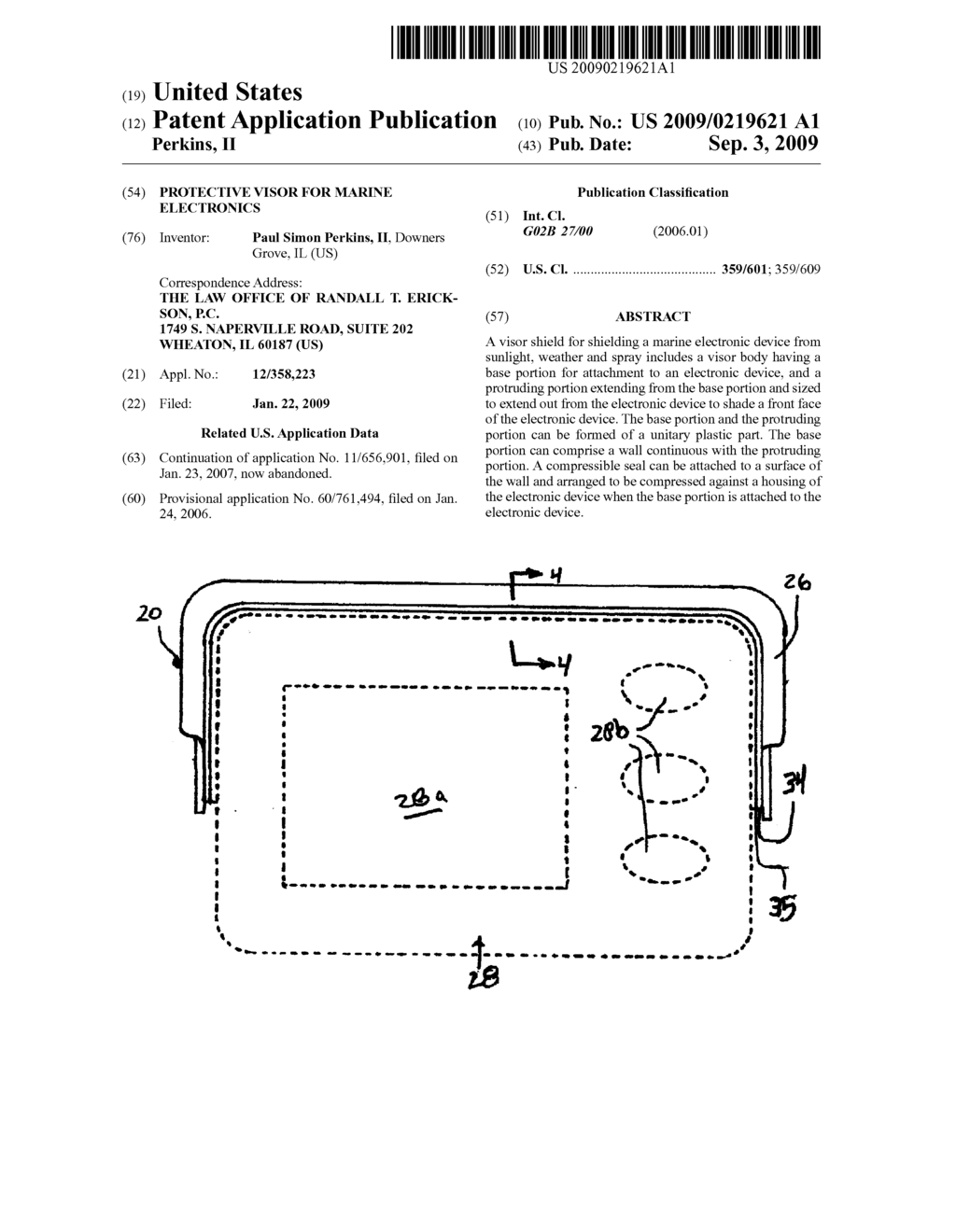 Protective Visor For Marine Electronics - diagram, schematic, and image 01