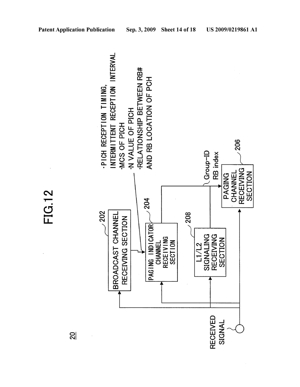 TRANSMITTING APPARATUS, RECEIVING APPARATUS, AND PAGING INFORMATION RECEPTION METHOD - diagram, schematic, and image 15