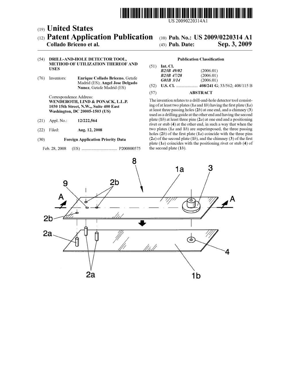 Drill-and-hole detector tool, method of utilization thereof and uses - diagram, schematic, and image 01