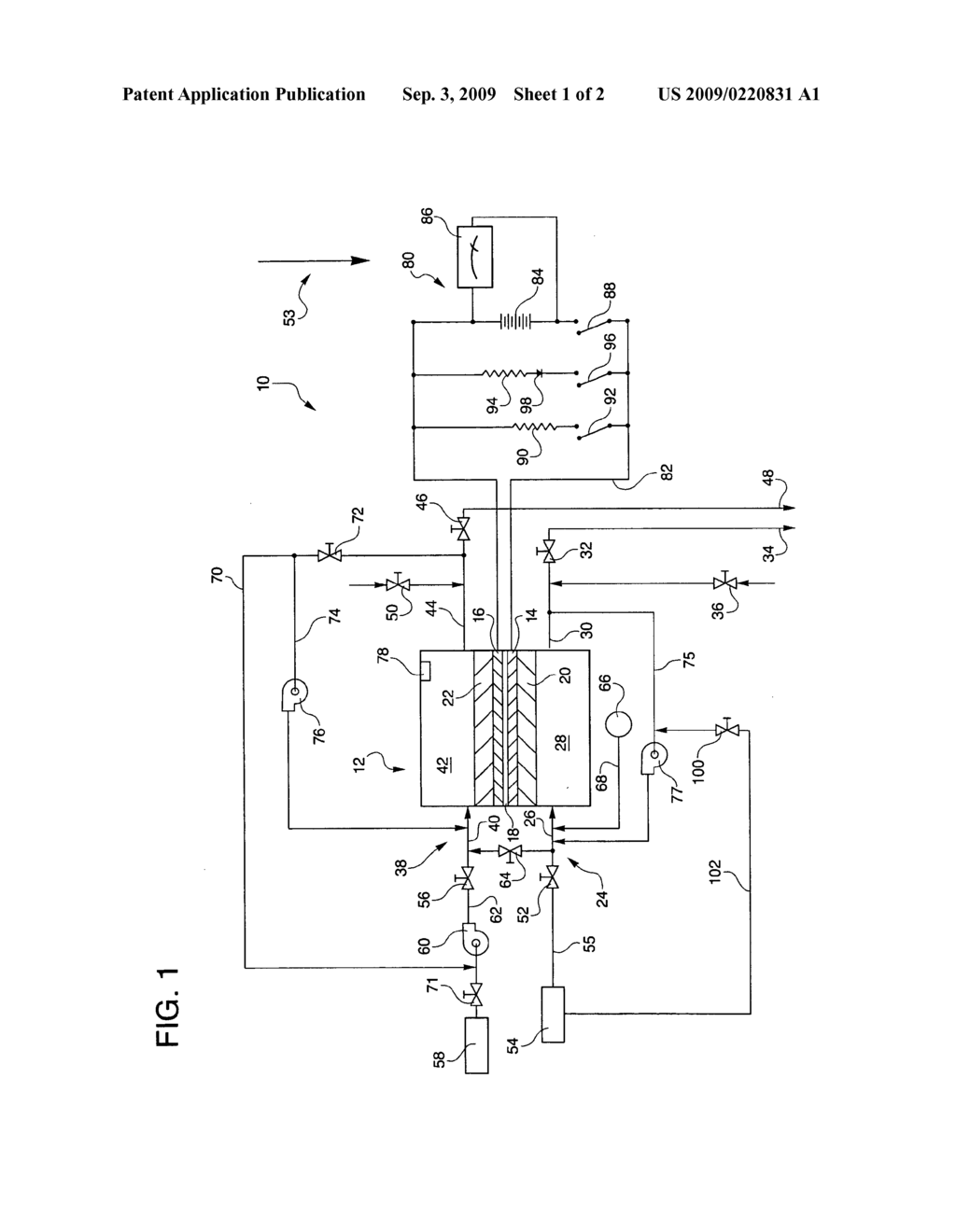 Hydrogen passivation shut down system for a fuel cell power plant - diagram, schematic, and image 02