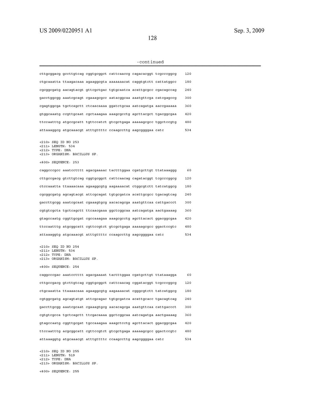 Methods and compositions for classifying bacillus bacteria - diagram, schematic, and image 164