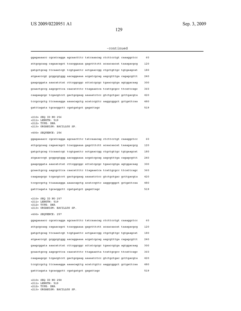 Methods and compositions for classifying bacillus bacteria - diagram, schematic, and image 165