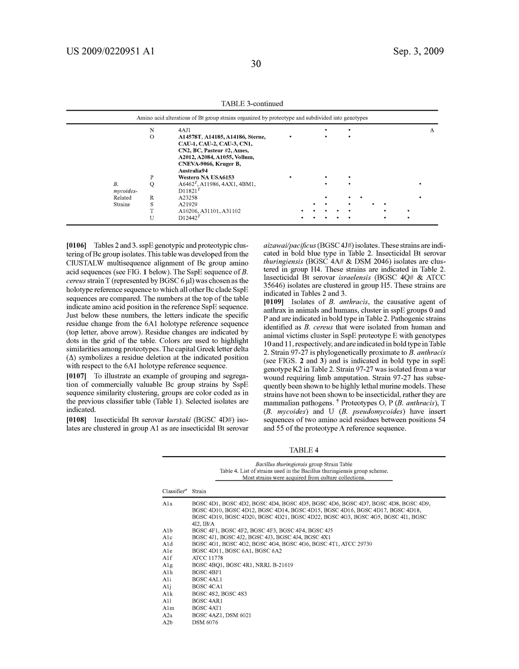 Methods and compositions for classifying bacillus bacteria - diagram, schematic, and image 66