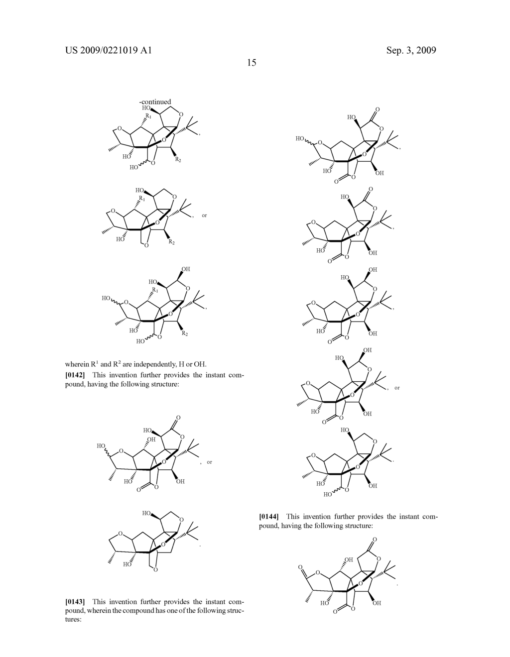 Core-Modified Terpene Trilactones From Ginkgo Biloba Extract and Biological Evaluation Thereof - diagram, schematic, and image 45