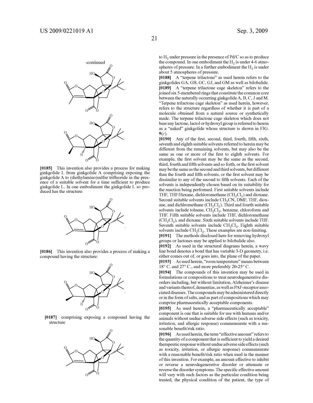 Core-Modified Terpene Trilactones From Ginkgo Biloba Extract and Biological Evaluation Thereof - diagram, schematic, and image 51