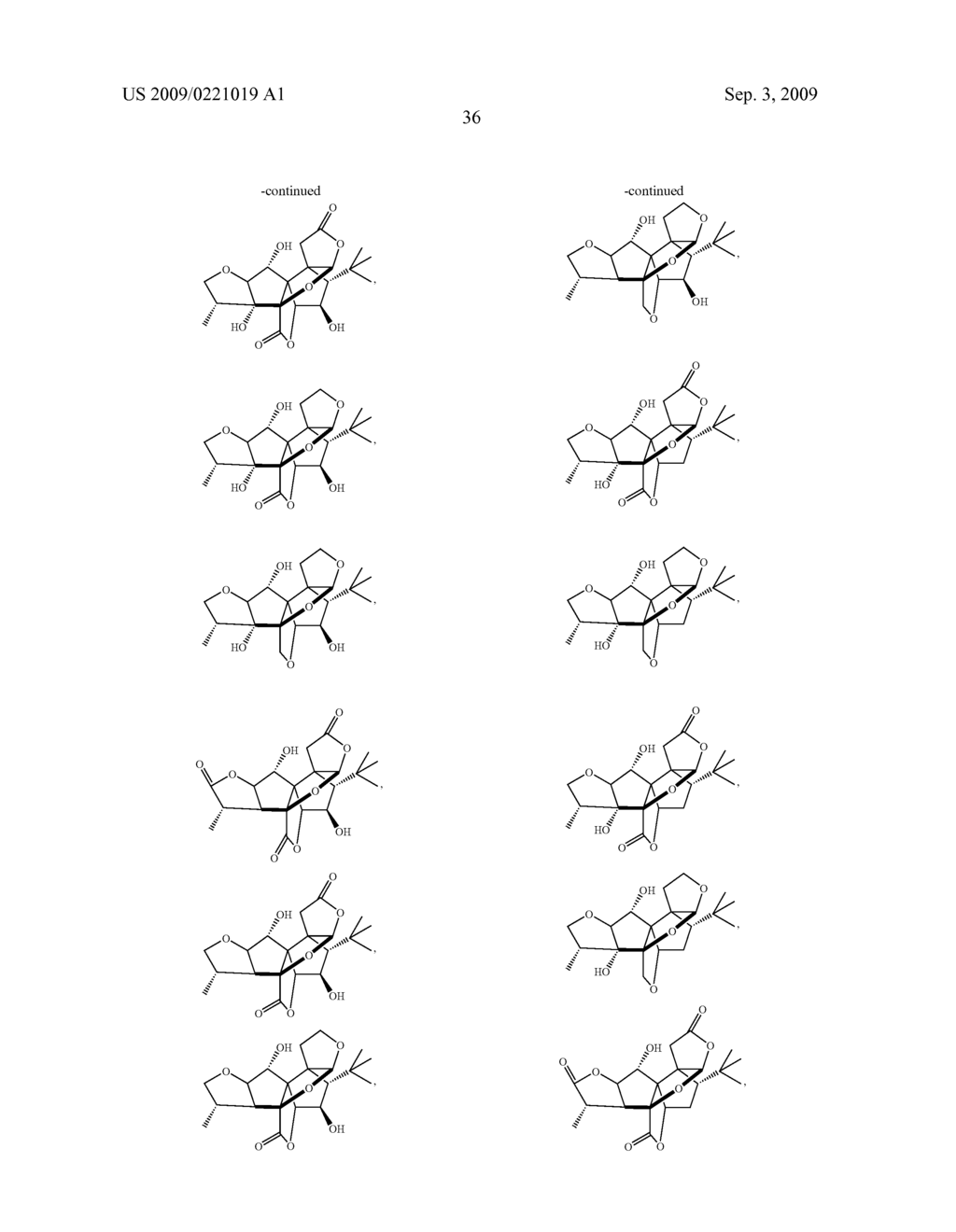 Core-Modified Terpene Trilactones From Ginkgo Biloba Extract and Biological Evaluation Thereof - diagram, schematic, and image 66