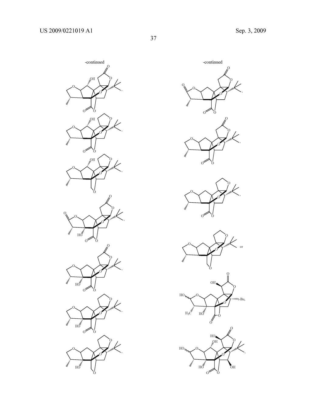 Core-Modified Terpene Trilactones From Ginkgo Biloba Extract and Biological Evaluation Thereof - diagram, schematic, and image 67