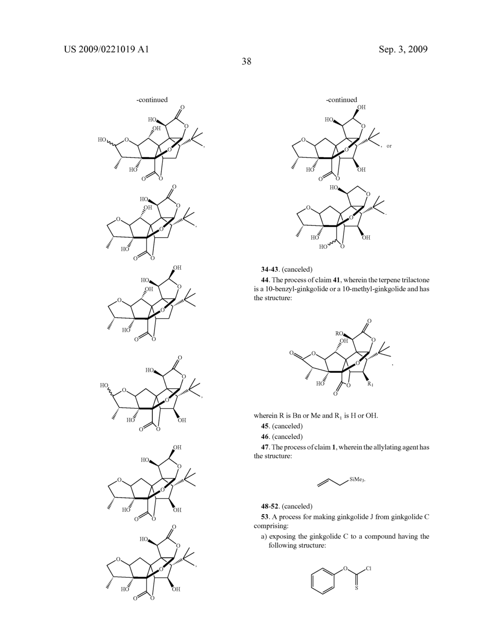 Core-Modified Terpene Trilactones From Ginkgo Biloba Extract and Biological Evaluation Thereof - diagram, schematic, and image 68