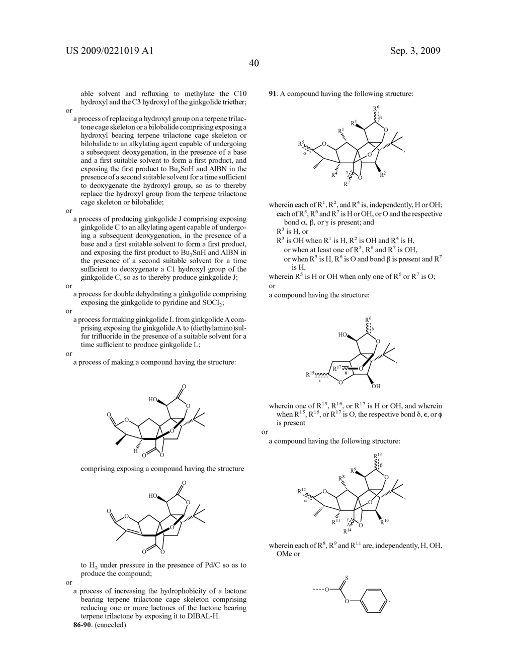 Core-Modified Terpene Trilactones From Ginkgo Biloba Extract and Biological Evaluation Thereof - diagram, schematic, and image 70