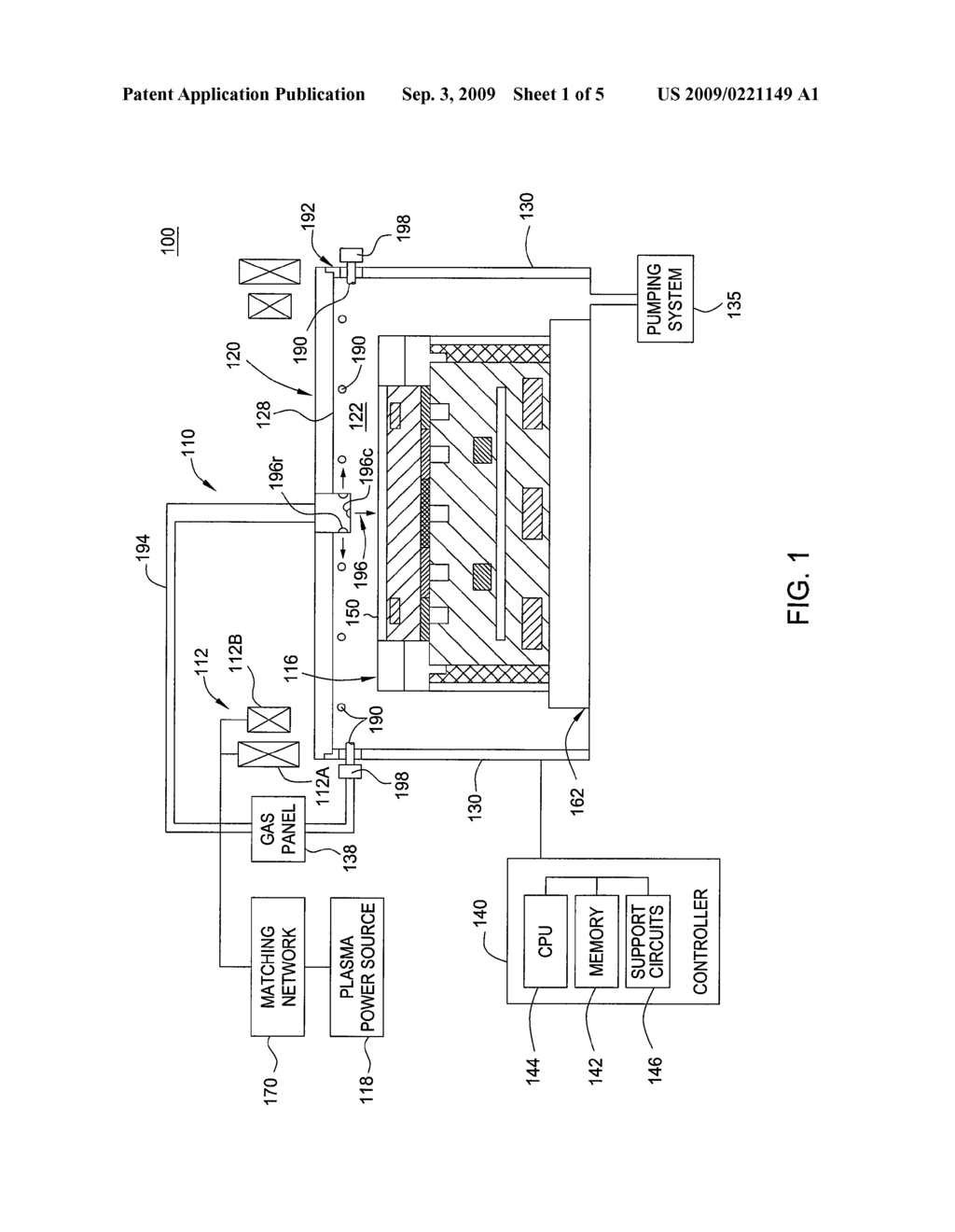 MULTIPLE PORT GAS INJECTION SYSTEM UTILIZED IN A SEMICONDUCTOR PROCESSING SYSTEM - diagram, schematic, and image 02