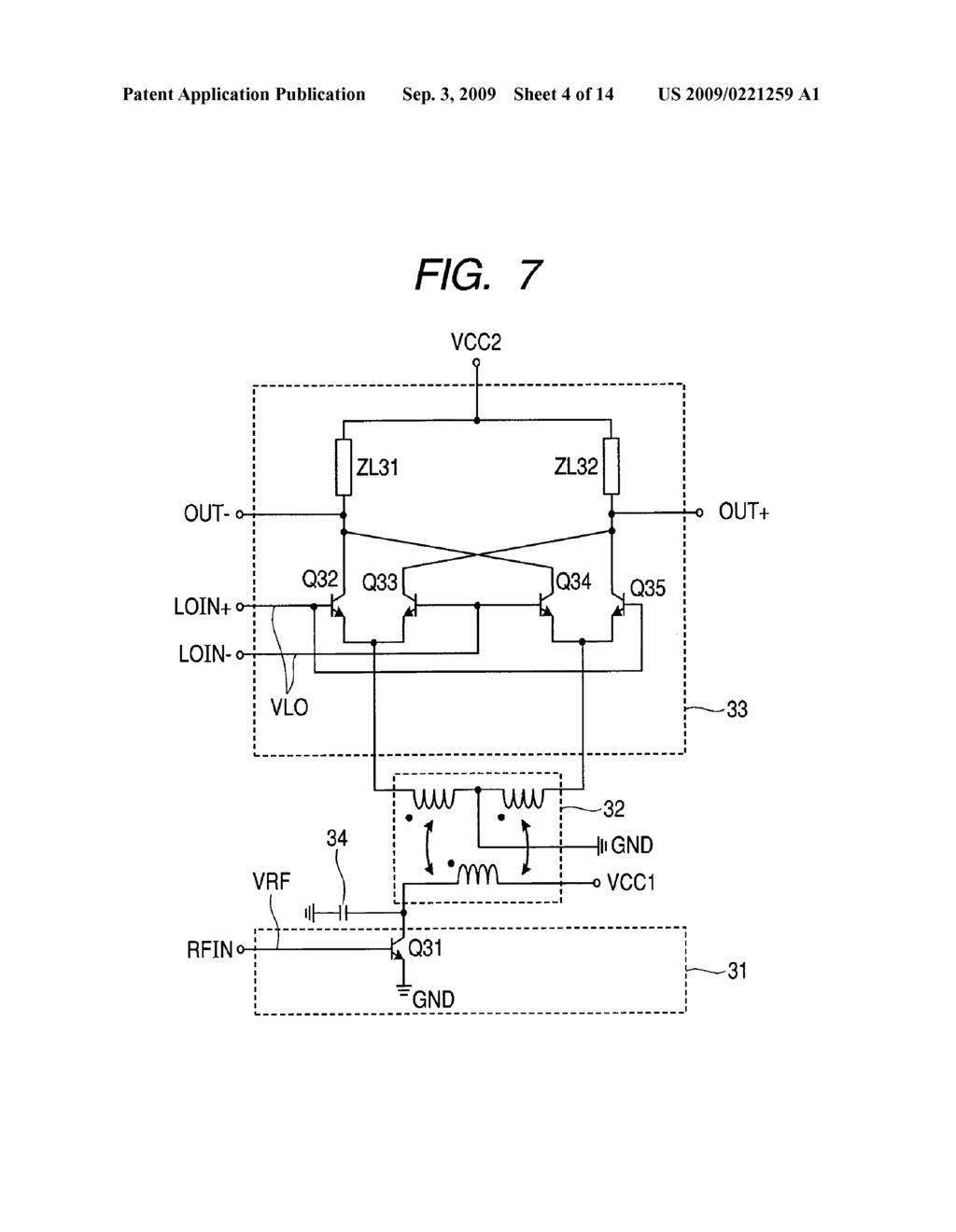 ACTIVE MIXER CIRCUIT AND A RECEIVER CIRCUIT OR A MILLIMETER-WAVE COMMUNICATION UNIT USING IT - diagram, schematic, and image 05