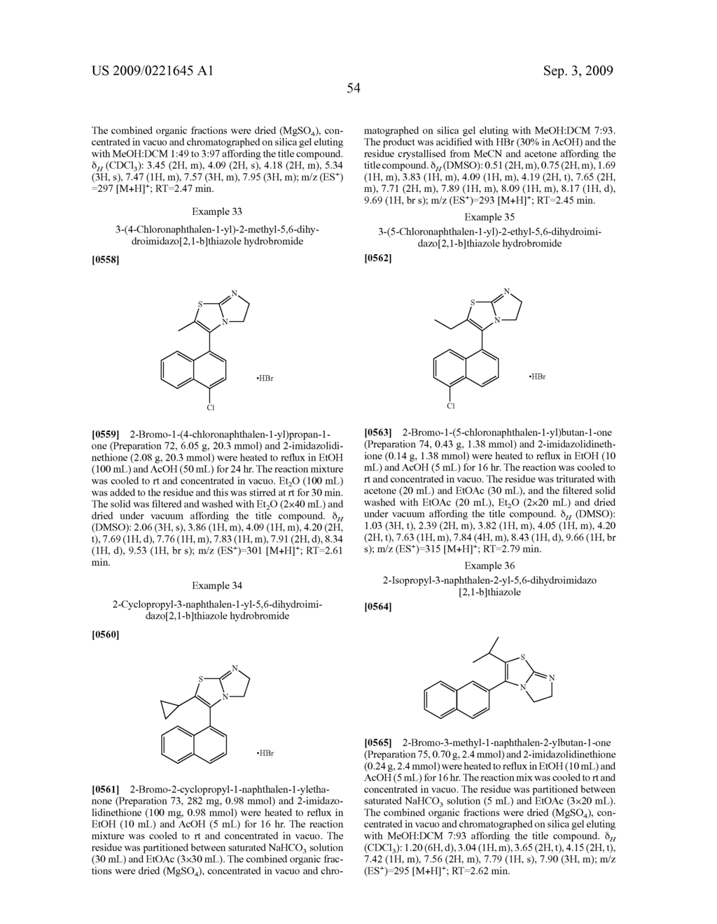 Dihydroimidazothiazole Derivatives - diagram, schematic, and image 55