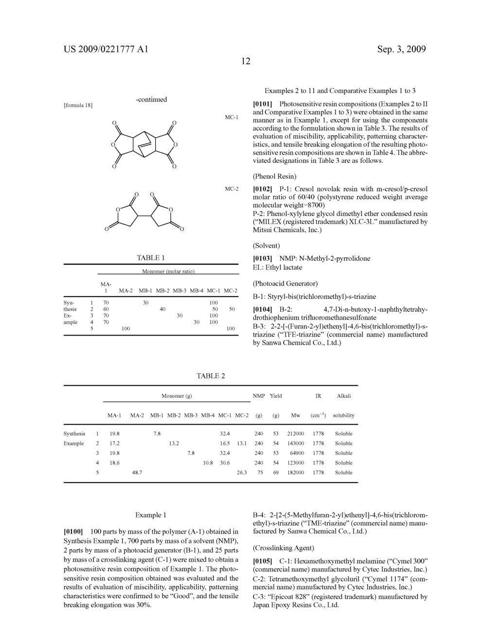 PHOTOSENSITIVE RESIN COMPOSITION - diagram, schematic, and image 14