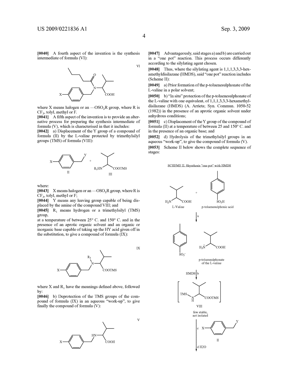 PROCESS FOR THE PREPARATION OF VALSARTAN AND PRECURSORS THEREOF - diagram, schematic, and image 05
