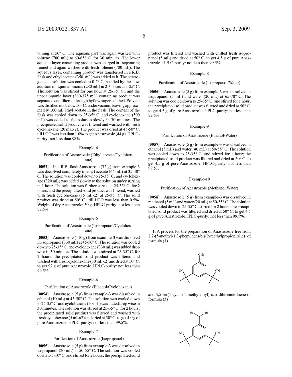 Process for the Preparation of Pure Anastrozole - diagram, schematic, and image 06