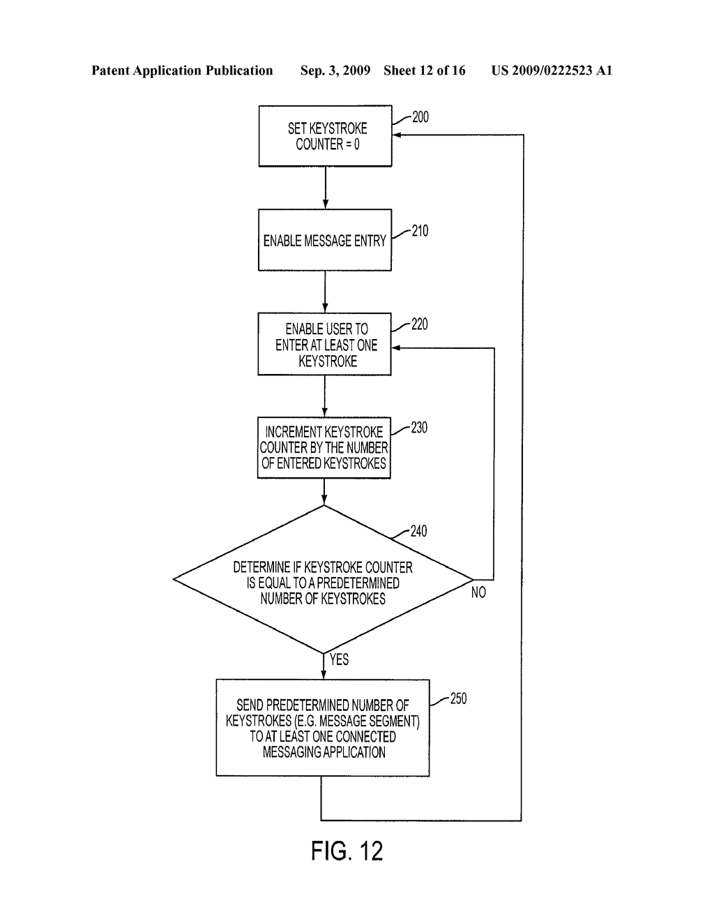 Method for receiving and displaying segments of a message before the message is complete - diagram, schematic, and image 13