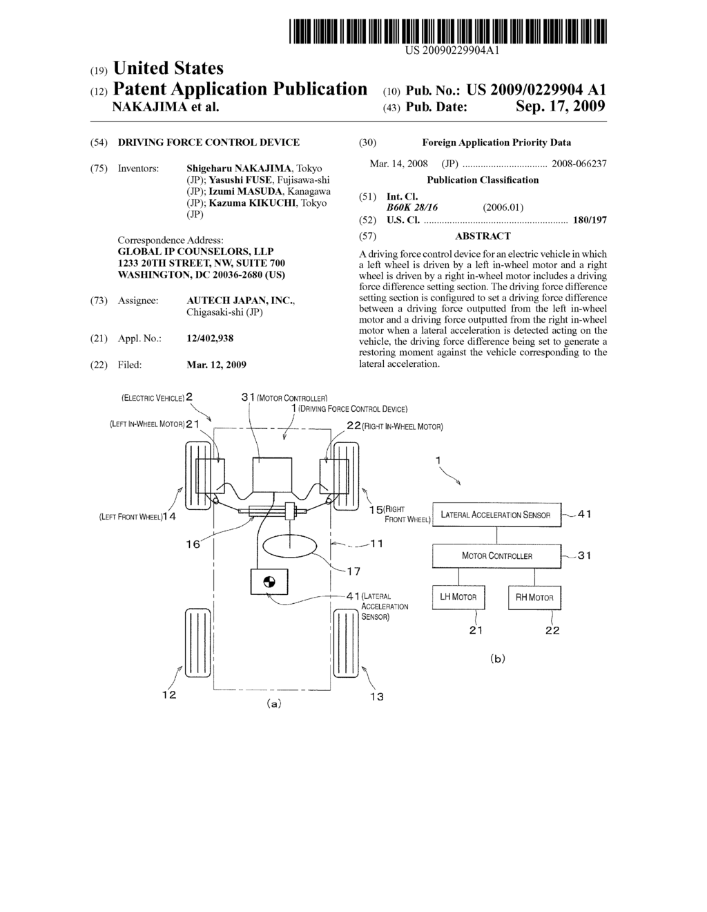 DRIVING FORCE CONTROL DEVICE - diagram, schematic, and image 01