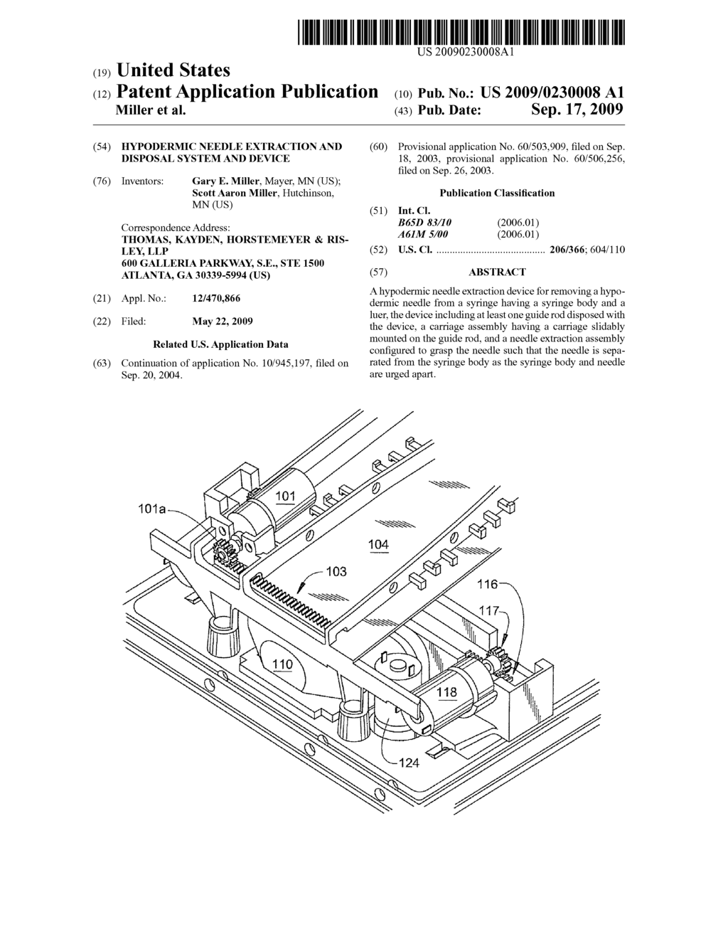 Hypodermic Needle Extraction and Disposal System and Device - diagram, schematic, and image 01