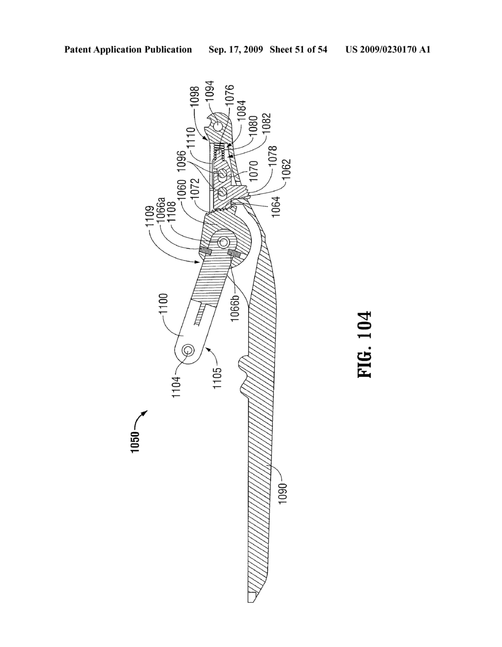 Ratcheting Mechanism for Surgical Stapling Device - diagram, schematic, and image 52