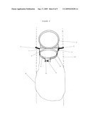 Portable tree or pole/post mounted recreational trash bag holder with lid diagram and image