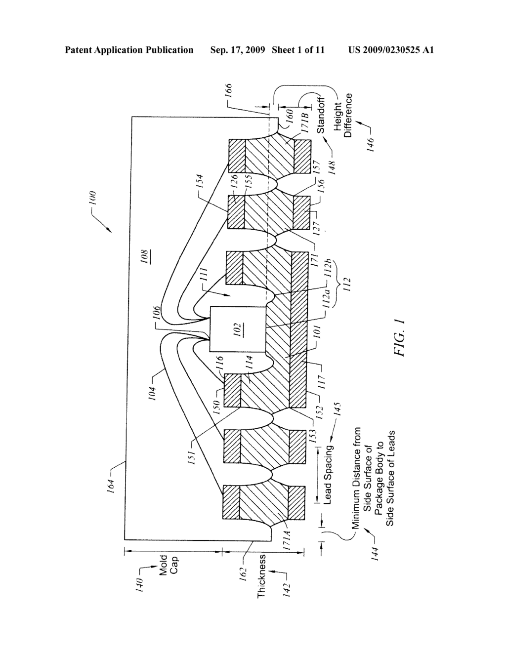 ADVANCED QUAD FLAT NO LEAD CHIP PACKAGE HAVING MARKING AND CORNER LEAD FEATURES AND MANUFACTURING METHODS THEREOF - diagram, schematic, and image 02