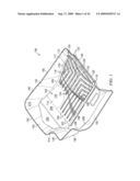 THERMOFORMED VEHICLE FLOOR TRAY WITH BAFFLE-CONTAINING RESERVOIR diagram and image