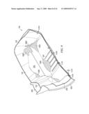 THERMOFORMED VEHICLE FLOOR TRAY WITH BAFFLE-CONTAINING RESERVOIR diagram and image