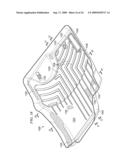 THERMOFORMED VEHICLE FLOOR TRAY WITH BAFFLE-CONTAINING RESERVOIR diagram and image