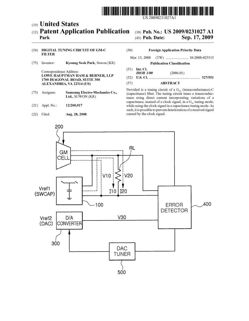 DIGITAL TUNING CIRCUIT OF GM-C FILTER - diagram, schematic, and image 01