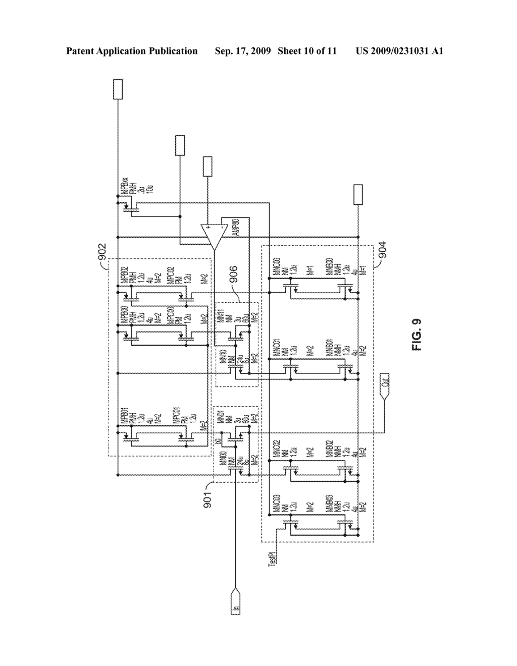 HIGH-IMPEDANCE LEVEL-SHIFTING AMPLIFIER CAPABLE OF HANDLING INPUT SIGNALS WITH A VOLTAGE MAGNITUDE THAT EXCEEDS A SUPPLY VOLTAGE - diagram, schematic, and image 11