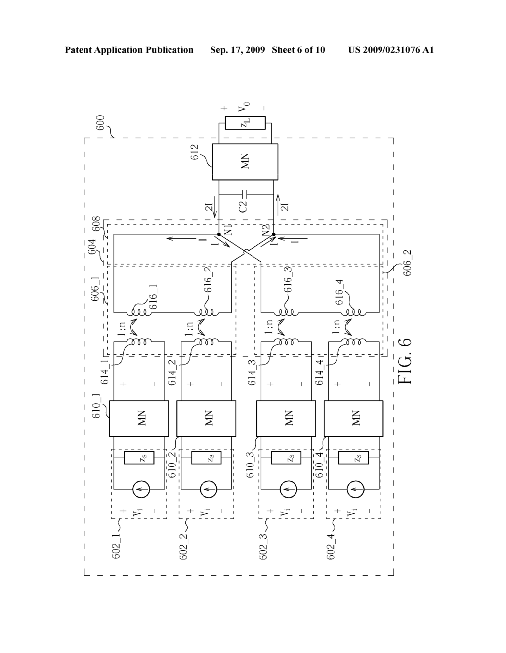 TRANSFORMER POWER COMBINER HAVING SECONDARY WINDING CONDUCTORS MAGNETICALLY COUPLED TO PRIMARY WINDING CONDUCTORS AND CONFIGURED IN TOPOLOGY INCLUDING SERIES CONNECTION AND PARALLEL CONNECTION - diagram, schematic, and image 07