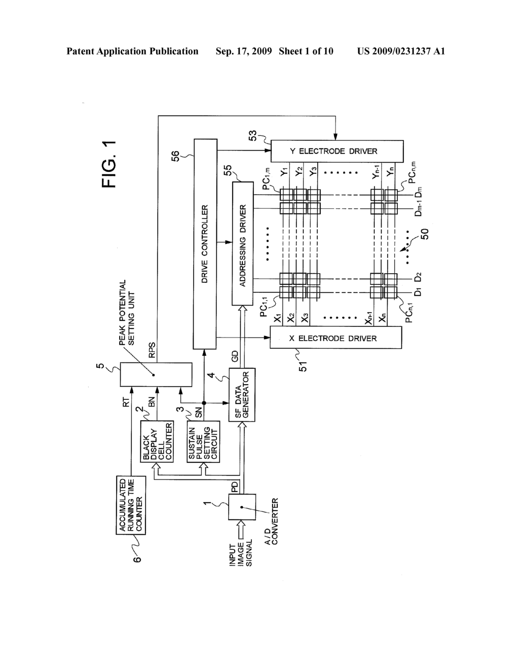 METHOD FOR DRIVING PLASMA DISPLAY PANEL - diagram, schematic, and image 02