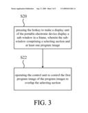 Portable Electronic Device and Program Image Selecting Method diagram and image