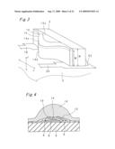 LIGHT EMITTING DEVICE PROVIDED WITH LENS FOR CONTROLLING LIGHT DISTRIBUTION CHARACTERISTIC diagram and image