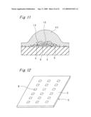 LIGHT EMITTING DEVICE PROVIDED WITH LENS FOR CONTROLLING LIGHT DISTRIBUTION CHARACTERISTIC diagram and image