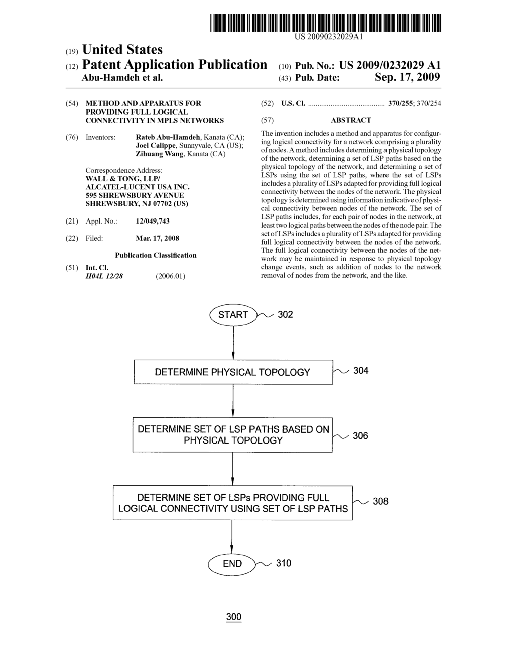 METHOD AND APPARATUS FOR PROVIDING FULL LOGICAL CONNECTIVITY IN MPLS NETWORKS - diagram, schematic, and image 01