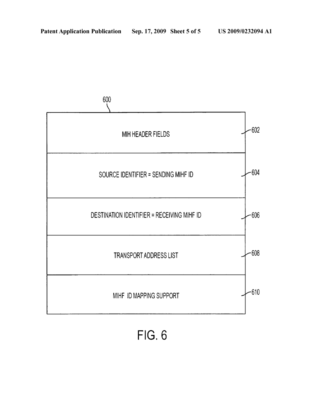 METHOD AND FUNCTION FOR MAINTAINING MAPPING BETWEEN MEDIA INDEPENDENT HANDOVER FUNCTIONS AND TRANSPORT ADDRESSES - diagram, schematic, and image 06