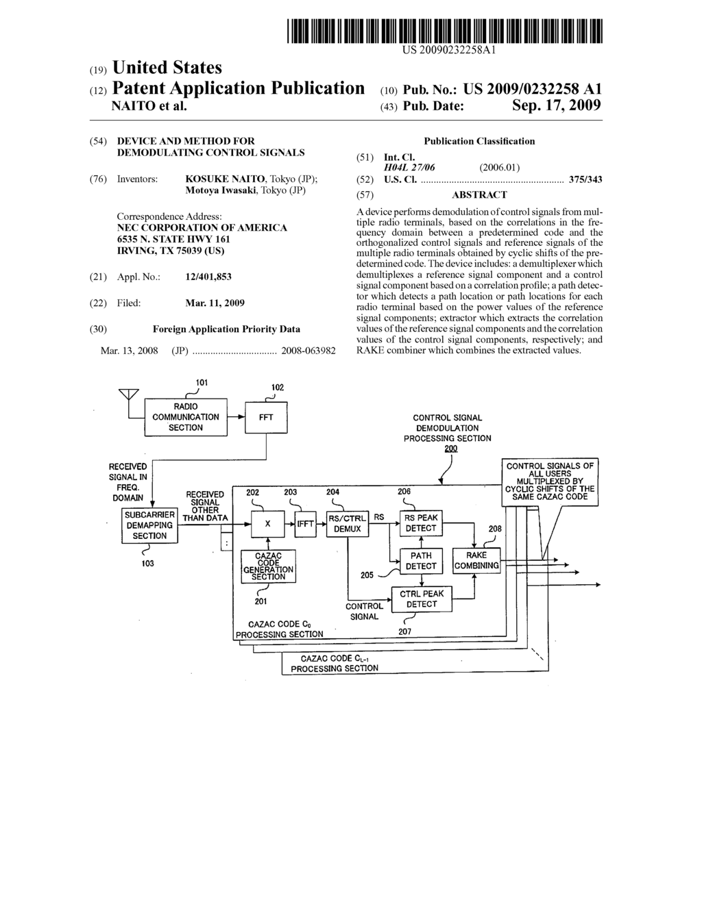 DEVICE AND METHOD FOR DEMODULATING CONTROL SIGNALS - diagram, schematic, and image 01