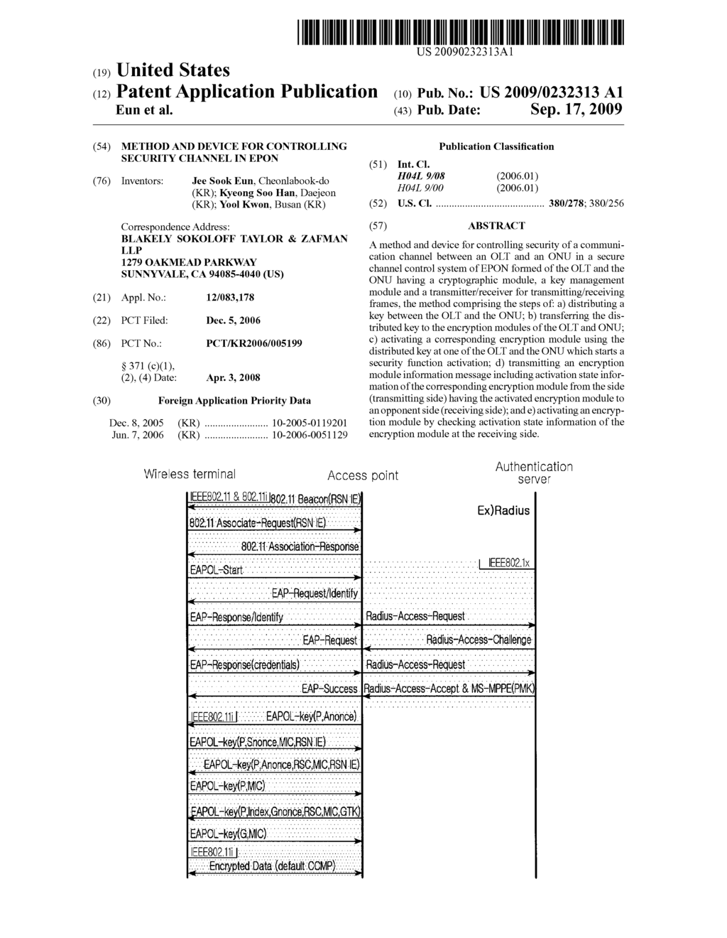 Method and Device for Controlling Security Channel in Epon - diagram, schematic, and image 01