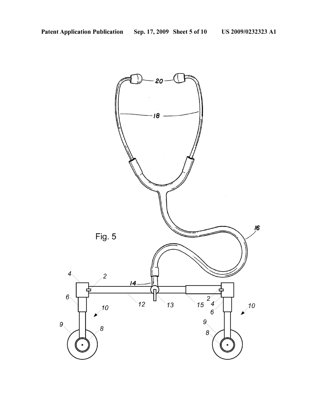 Dual-Sensor Stethoscope with Electronic Sensor - diagram, schematic, and image 06