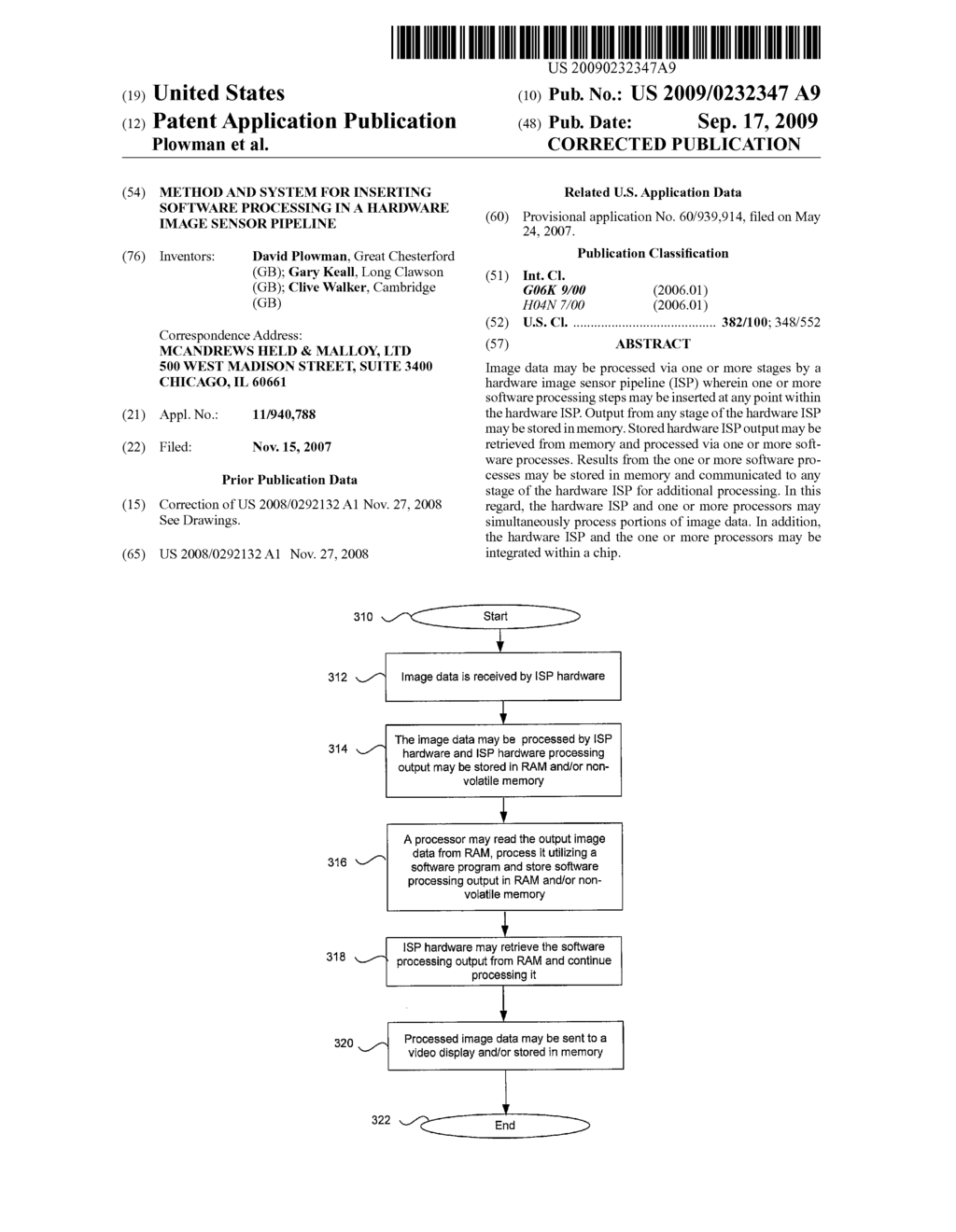 Method And System For Inserting Software Processing In A Hardware Image Sensor Pipeline - diagram, schematic, and image 01