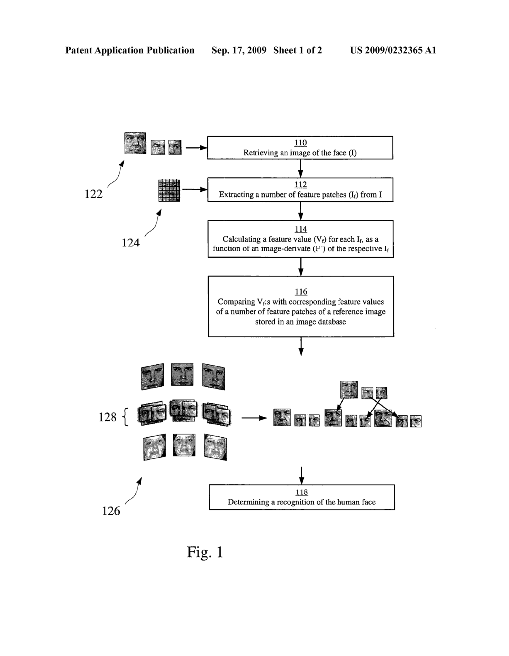 METHOD AND DEVICE FOR FACE RECOGNITION - diagram, schematic, and image 02