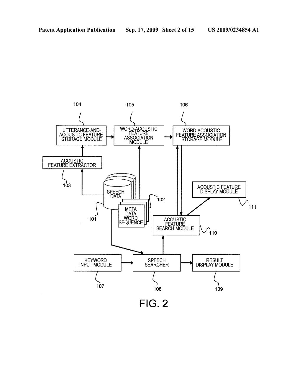 SEARCH SYSTEM AND SEARCH METHOD FOR SPEECH DATABASE - diagram, schematic, and image 03