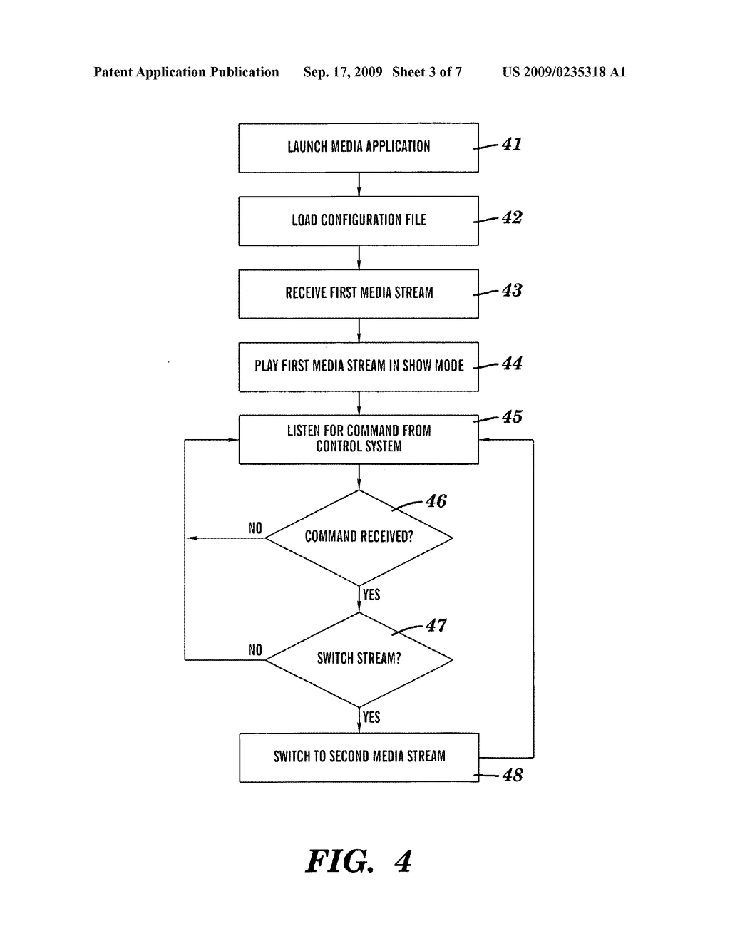 METHOD AND SYSTEM FOR SWITCHING MEDIA STREAMS IN A CLIENT SYSTEM AS DIRECTED BY A CONTROL SYSTEM - diagram, schematic, and image 04
